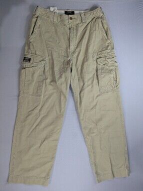 Vintage Abercrombie Fitch Pants Men 34x30 Brown Baggy Military Fatigues AF92 Y2K